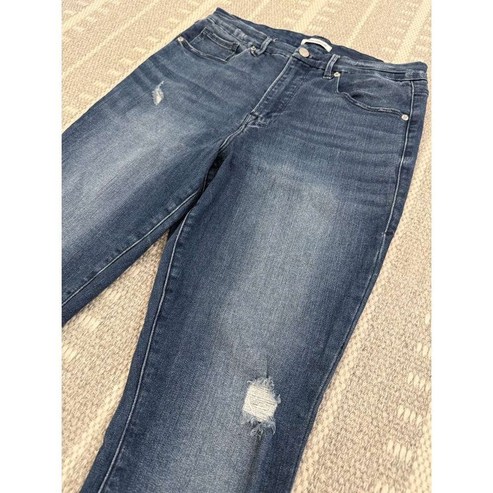 Good American Good Legs Skinny Jeans Distressed Blue Size 10/30